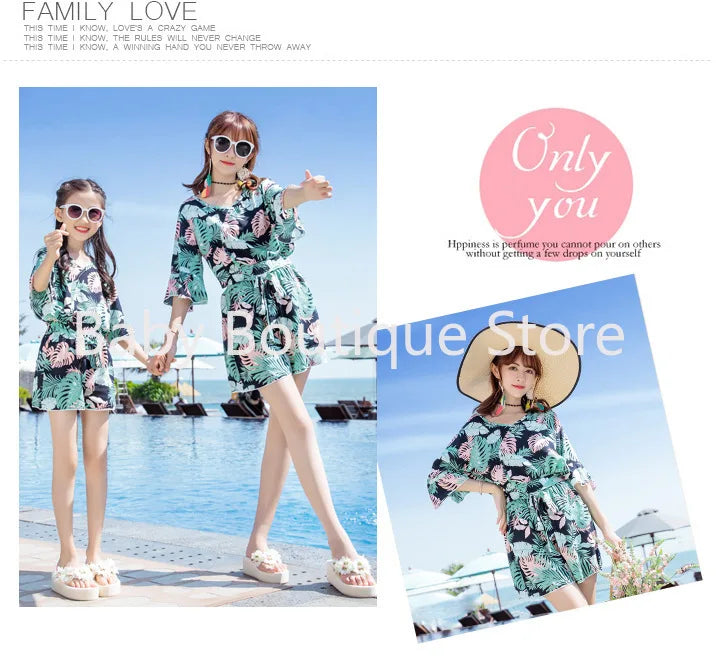 Matching Beach Holiday Family Set Mother Daughter Dress