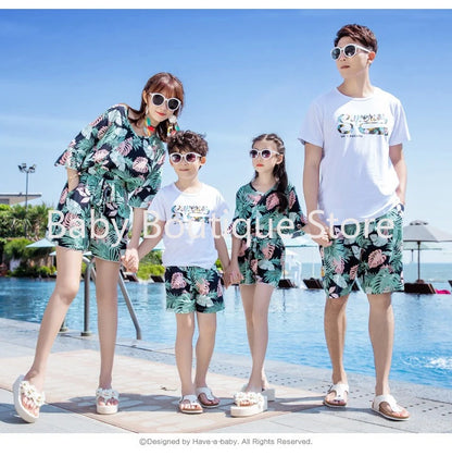 Matching Beach Holiday Family Set Mother Daughter Dress