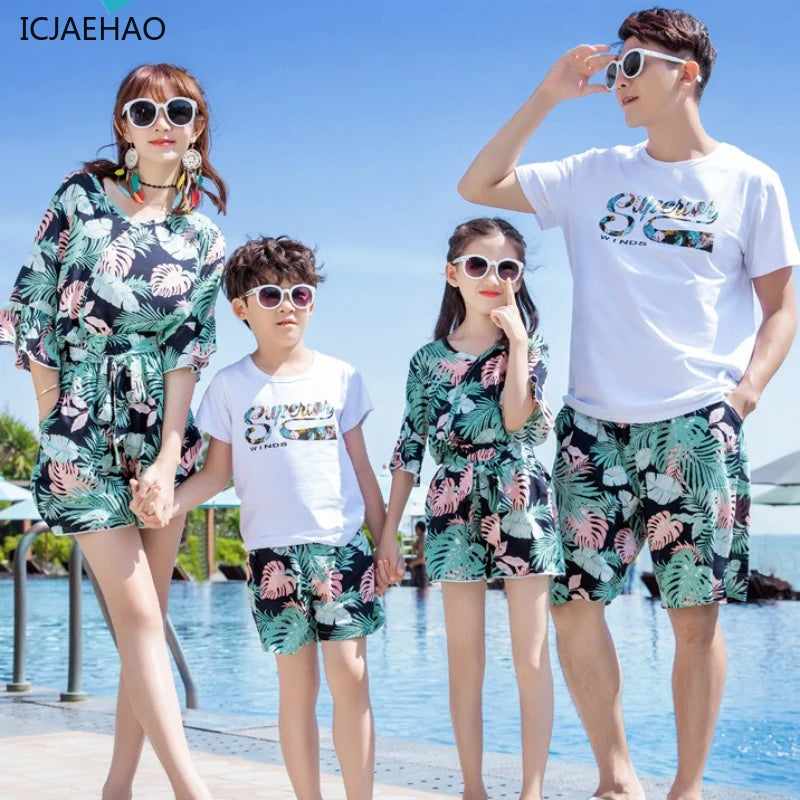Matching Beach Holiday Family Set Mother Daughter Dress