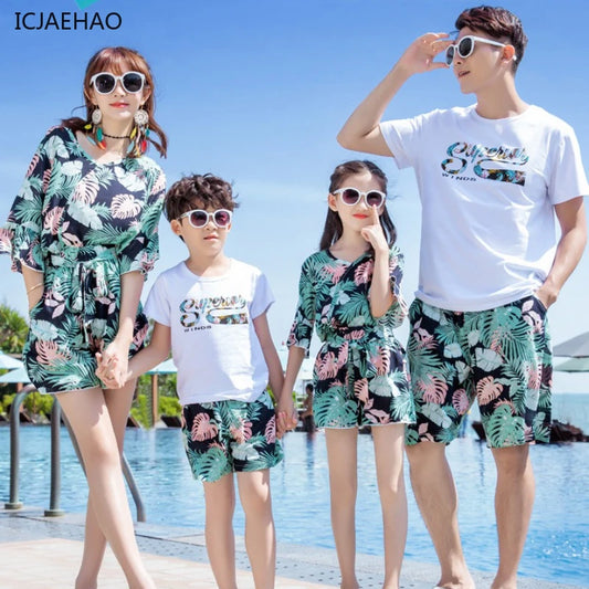 Matching Beach Holiday Family Set Mother Daughter Dress