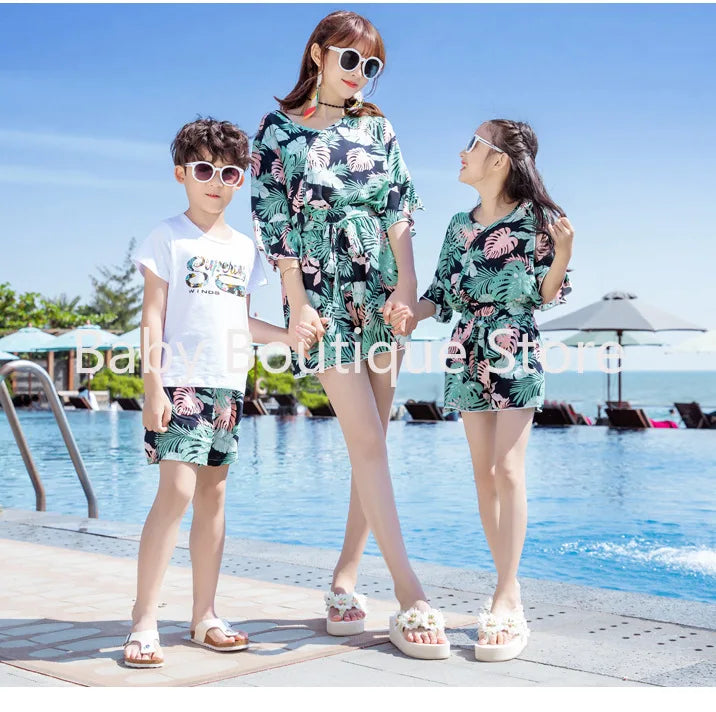 Matching Beach Holiday Family Set Mother Daughter Dress