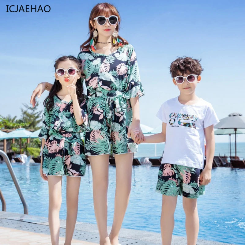 Matching Beach Holiday Family Set Mother Daughter Dress