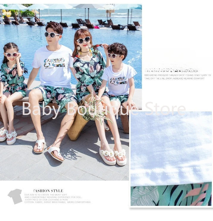 Matching Beach Holiday Family Set Mother Daughter Dress