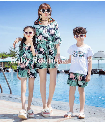 Matching Beach Holiday Family Set Mother Daughter Dress