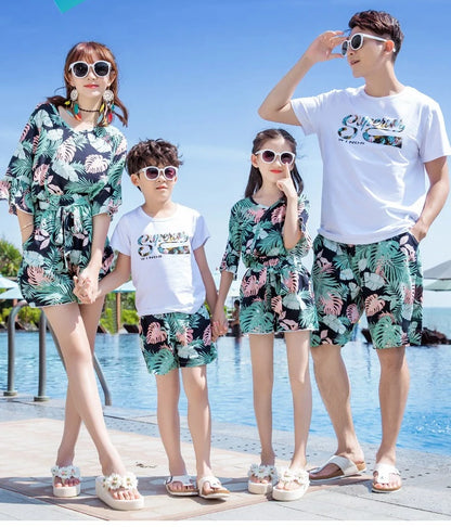 Matching Beach Holiday Family Set Mother Daughter Dress