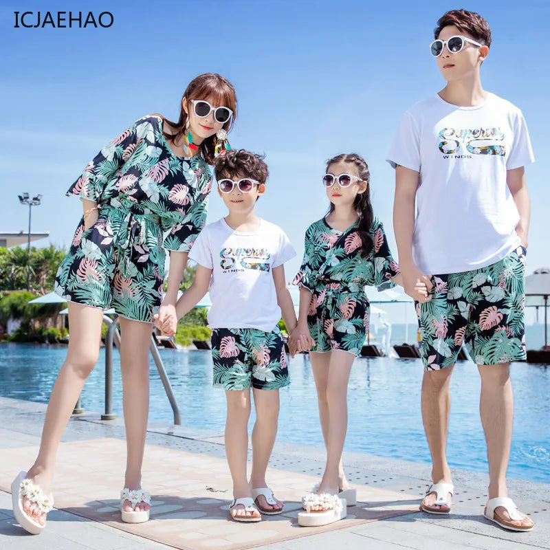 Matching Beach Holiday Family Set Mother Daughter Dress