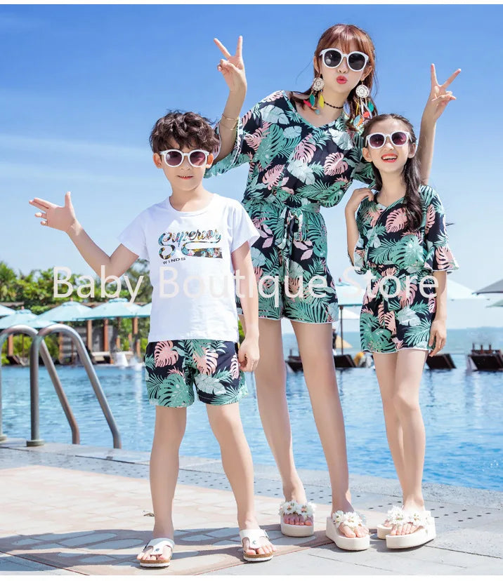 Matching Beach Holiday Family Set Mother Daughter Dress