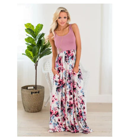 Mother Daughter Dresses Outfits Sleeveless Long Dress
