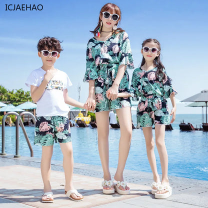 Matching Beach Holiday Family Set Mother Daughter Dress
