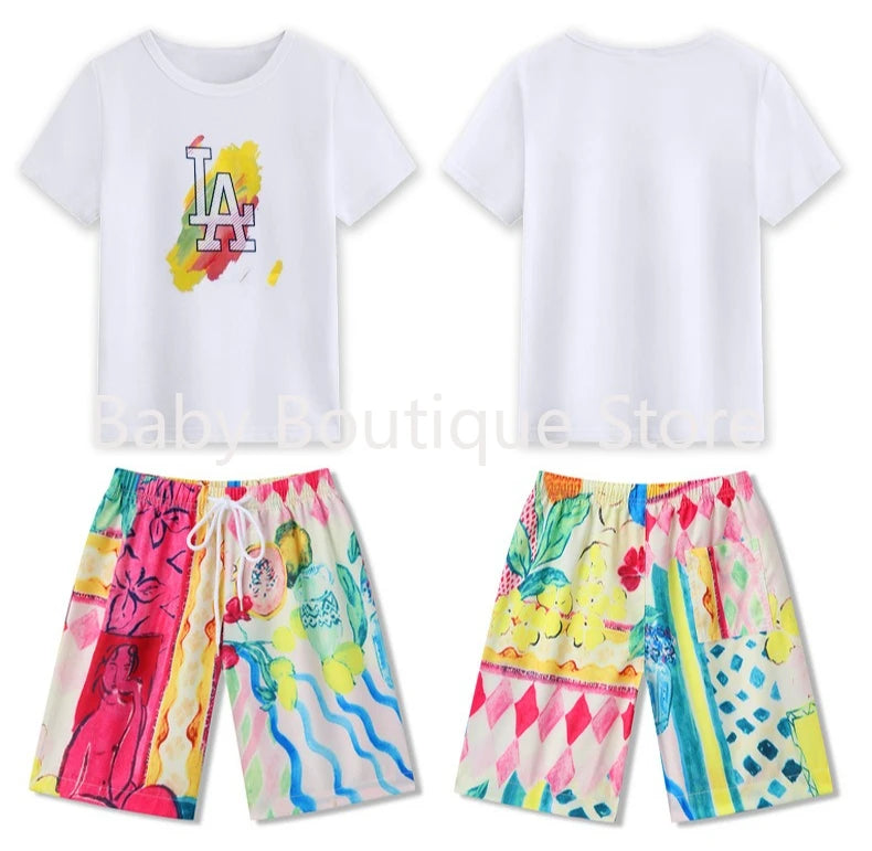 Mom Dad Daughter Son Family Matching Gentle Beach Sleeveless Dresses